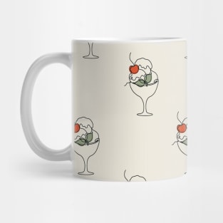 Pattern with line art style ice cream Mug